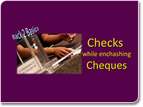 Bank Basics - Checks while enchashing Cheques